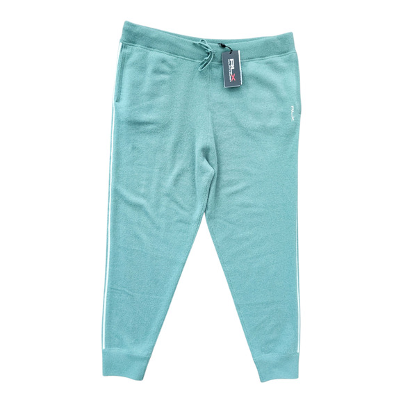 RLX Ralph Lauren Cashmere Jogger Pant XL Dusty Green Cozycore Quiet Luxury - Picture 1 of 10